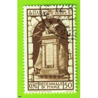 Decennale Fiume francobollo usato  cent 50 PA -1933 - Guarda l'immagine