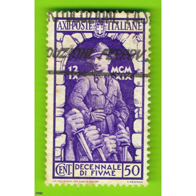 Decennale Fiume francobollo usato  cent 50 -1933 - Guarda l'immagine