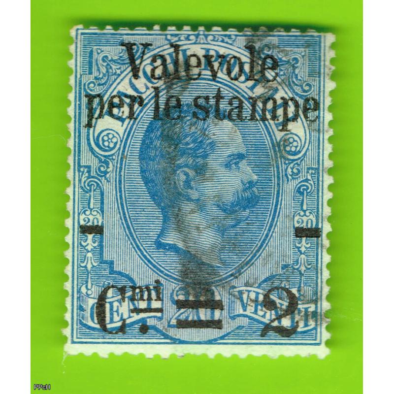 Pacchi postali soprastampati - 1890, francobollo da 2  cent su 20 usato